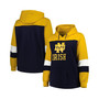 Women's Navy Notre Dame Fighting Irish Plus Size Color-Block Pullover Hoodie