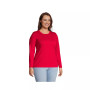 Women's Plus Size Relaxed Supima Cotton Long Sleeve Crewneck T-Shirt