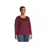 Women's Plus Size Relaxed Supima Cotton Long Sleeve Crewneck T-Shirt
