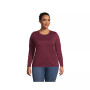 Women's Plus Size Relaxed Supima Cotton Long Sleeve Crewneck T-Shirt