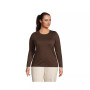 Women's Plus Size Relaxed Supima Cotton Long Sleeve Crewneck T-Shirt