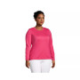 Women's Plus Size Relaxed Supima Cotton Long Sleeve Crewneck T-Shirt