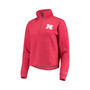 Women's Heathered Scarlet Nebraska Huskers Victory Springs Half-Zip Sweatshirt
