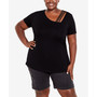 Plus Size V Cut Out Top