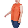 Plus Size Sleeveless Yoke Top with Ruffles