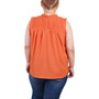 Plus Size Sleeveless Yoke Top with Ruffles