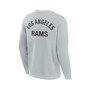 Men's and Women's Gray Los Angeles Rams Super Soft Pullover Crew Sweatshirt