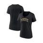 Women's Branded Black Purdue Boilermakers Basic Arch V-Neck T-shirt