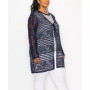 Plus Size Lace Tie Front Duster Knit Top