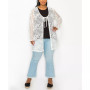 Plus Size Lace Tie Front Duster Knit Top