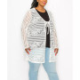 Plus Size Lace Tie Front Duster Knit Top