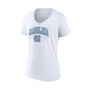 Women's Branded White North Carolina Tar Heels Evergreen Campus V-Neck T-shirt