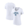 Women's Branded White North Carolina Tar Heels Evergreen Campus V-Neck T-shirt