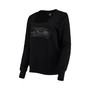 Women's Black Seattle Seahawks Winners Square Neck Pullover Sweatshirt