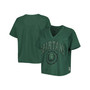 Women's Green Michigan State Spartans Sycamore Edith Waist-Length V-Neck T-shirt