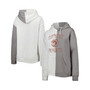 Women's Gray, White Florida State Seminoles Split Pullover Hoodie