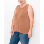 Plus Size Scoop Neck Swing Tank Top