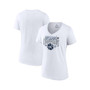 Women's Branded White UConn Huskies 2023 NCAA Men's Basketball National Champions Confetti V-Neck T-shirt