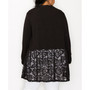 Plus Size Lace Peplum Cardigan Duster Knit Top