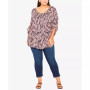 Plus Size Sandy Pintuck Print Shirt