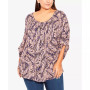 Plus Size Sandy Pintuck Print Shirt