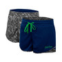 Women's Navy, Charcoal Notre Dame Fighting Irish Fun Stuff Reversible Shorts