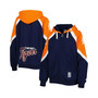 Women's Navy, Orange Detroit Tigers Hail Mary Full-Zip Hoodie