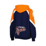 Women's Navy, Orange Detroit Tigers Hail Mary Full-Zip Hoodie