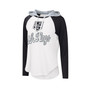 Women's White, Black Los Angeles Kings MVP Raglan Hoodie T-shirt