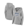 Women's Branded Gray Tampa Bay Lightning Simplicity Crossover V-Neck Pullover Hoodie