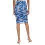 Women's Pull-On Printed Mesh Overlay Skirt