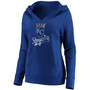 Plus Size Royal Kansas City Royals Core Team Crossover V-Neck Pullover Hoodie
