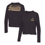 Women's Black New Orleans Saints Pocket Thermal Long Sleeve T-shirt