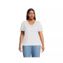 Women's Plus Size Relaxed Supima Cotton Short Sleeve V-Neck T-Shirt