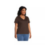 Women's Plus Size Relaxed Supima Cotton Short Sleeve V-Neck T-Shirt