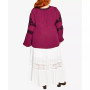 Trendy Plus Size Spirit Embroidered Top