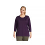 Women's Plus Size 3/4 Sleeve Cotton Supima Crewneck Tunic