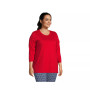 Women's Plus Size 3/4 Sleeve Cotton Supima Crewneck Tunic