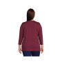Women's Plus Size 3/4 Sleeve Cotton Supima Crewneck Tunic
