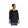 Women's Plus Size 3/4 Sleeve Cotton Supima Crewneck Tunic