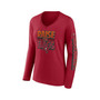Women's Branded Red Tampa Bay Buccaneers Hometown Sweep Long Sleeve V-Neck T-shirt
