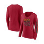 Women's Branded Red Tampa Bay Buccaneers Hometown Sweep Long Sleeve V-Neck T-shirt