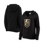 Plus Size Black Vegas Golden Knights Primary Team Logo Fleece V-Neck Pullover Hoodie