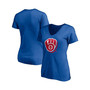 Women's Branded Royal Milwaukee Brewers Red, White and Team V-Neck T-shirt