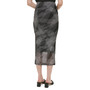 Printed Shirred Midi Pencil Skirt