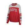 Women's Crimson, Heather Gray Alabama Crimson Tide Baby Talk Pullover Sweatshirt