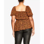 Trendy Plus Size Quirky Print Top