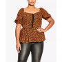 Trendy Plus Size Quirky Print Top