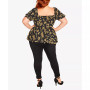 Trendy Plus Size Quirky Print Top