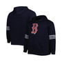 Women's Navy, Heather Gray Boston Red Sox Plus Size Front Logo Full-Zip Hoodie